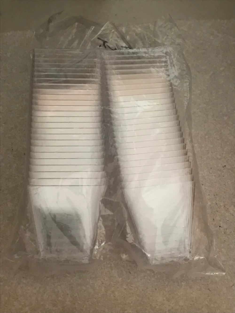 Clear 50 count single appetizer square cups disposable